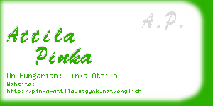 attila pinka business card